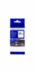 PRINTLINE kompatibilní páska s Brother TZE-151, TZ-151, 24mm, černý tisk/průsvitný podklad