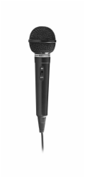 NEDIS kabelový mikrofon/ Kardioid/ pevný kabel 5m/ 80 Hz - 12 kHz/ 600 Ohm/ -75 dB/ jack 6.35 mm/ vypínač/ ABS/ černý