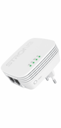 STRONG sada 2 adaptérů Powerline WF 600 DUO MINI/ Powerline 600 Mbit/s/ Wi-Fi 300 Mbit/s/ 2x LAN/ bílý