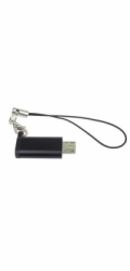 PremiumCord Adaptér USB-C konektor female - USB 2.0 Micro-B/male, černý s očkem na zavěšení