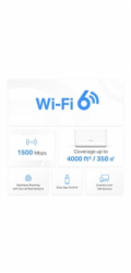 MERCUSYS Halo H60X(3-pack) WiFi6 Mesh (AX1500,2,4GHz/5GHz,3xGbELAN/WAN(1x XR Unit), 2xGbELAN/WAN (2x XS Unit)