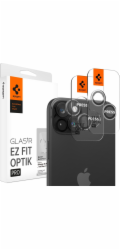 Spigen Spigen Glass TR EZ Fit Optik Pro 2 ks, křišťálově čiré - iPhone 15/15 Plus/14/14 Plus