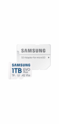 Samsung EVO Plus/micro SDXC/1TB/UHS-I U3 / Class 10/+ Adaptér/Bílá
