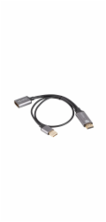 Lanberg Adaptér HDMI(M)-Displayport(F)4K na 20cm kabelu stříbrný