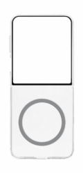 Samsung Průhledný kryt s magnetickým úchytem Flip7 Transparent