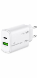 MediaRange NAPÁJECÍ ADAPTÉR USB/USB-C 25W/RYCHLÝ MRMA112-2 MRMA112-2 (4260664878421)