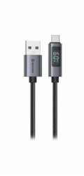 SWISSTEN LCD KABEL USB-A / USB-C 1 M ČERNÝ