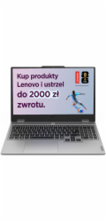 Lenovo LOQ 15IRX10 Intel® Core™ i5 i5-13450HX Laptop 39,6 cm (15.6") Full HD 16 GB DDR5-SDRAM 512 GB SSD NVIDIA GeForce RTX 5050 Wi-Fi 6 (802.11ax) NoOS Šedá