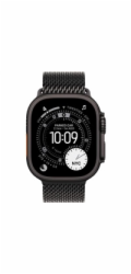 Apple Watch Ultra 3 GPS + Cellular 49mm Black Titanium Case with Black Titanium Milanese Loop - Large
