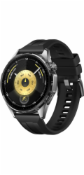 Huawei Watch GT 6 46mm (Atum-B19F) (schwarz, schwarzes Fluorelastomerarmband)