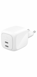 Belkin Charger Dual USB-C 67W  PD + PPS , white      WCH020kqWH