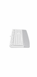 A4tech FK20, multimediální kancelářská klávesnice, CZ/US, USB, bílá