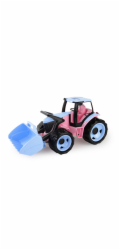 Lena Traktor s lžící v krabici 62 cm, růžový