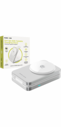 Skládací nabíjecí stojan Mobile Origin 3v1 Qi2 25W PW35, kompatibilní s MagSafe - stříbrný