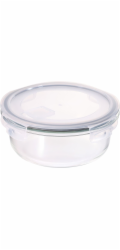 Dóza MagicHome, skleněná, kulatá, 950 ml, s víkem, s ventilačním ventilem