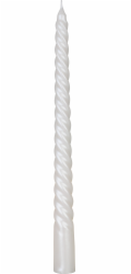 Sviečka MagicHome Vianoce, 25 cm, bal. 4 ks, biela, špirálová, točená