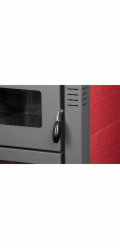 Kachle Pro TAURUS Ceramic, červené, 12 kW, 120 mm, s rúrou na pečenie