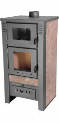 Kachle Pro TAURUS Ceramic, mocca, 12 kW, 120 mm, s troubou na pečení