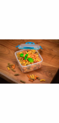 Dóza MagicHome Lunchbox set YH309, sada 3 ks, 1200 ml, 170x170x126 mm, čtvercová, Clip
