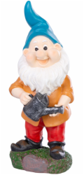 MagicHome dekorace, Trpaslík s konvičkou, polyresin, 12,5x12x30 cm