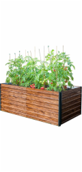 Záhon Strend Pro Garden, 200x100x77cm, 3D dizajn drevo, kov, vyvýšený
