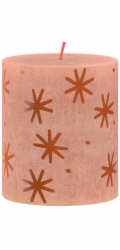 Sviečka Bolsius Rustic, valcová, Vianoce,, Creamy Caramel, 80/68 mm