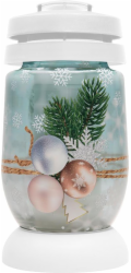 Kahanec Bolsius S07 3D Vánoční koule, 22,4 cm, na hrob, s náplní 36 h