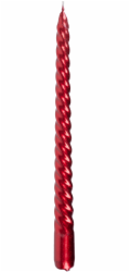 MagicHome Vánoční svíčka, 25 cm, bal. 2 ks, červená, spirála, kroucená