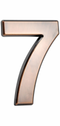 MagicHome "7" domovní číslo, s lepicí páskou, bronz, popisné, 70x100 mm, ABS