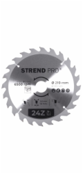 Strend Pro TCT kotouč 210x2,6x30/20 mm 24Z, na dřevo, pilový kotouč, SK plátky