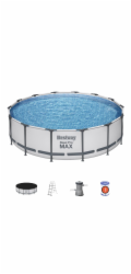 Bazén Bestway® Steel Pro MAX, 56950, kartušová filtrace, filtr, žebřík, plachta, 427x107 cm