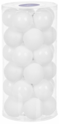 MagicHome Vánoční koule, 30 ks, bílé, lesklé, mix, na vánoční stromek, 6 cm