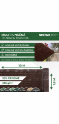 Stínicí tkanina BrownDecor W101, 1,5x10 m, UV, 230 g/m2, 95% hnědá barva