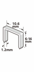 Sponky Strend Pro Premium J910, 10 mm, sponky do sešívačky, 1,2x10,6 mm, balení. 1000 ks