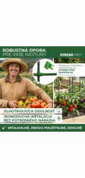Zahradní tyč SB 20/1500 mm, ocel/plast, zelená, podpěra pro rostliny a rajčata