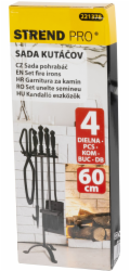 Sada Homefire FT24B, 4-dílná, černá, 60 cm, krbové nářadí