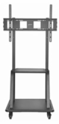 BAZAR - Manhattan univerzální TV vozík, Universal Heavy Duty TV Cart, 37" až 100" TV, černá - Poškozený obal (Komplet)