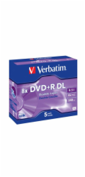 VERBATIM DVD+R(5-pack)DoubleLayer/Jewel/8x/8,5GB