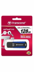 Transcend 128GB JetFlash 810 USB 3.1 (Gen 1) flash disk, černo/modrý, odolá nárazu, tlaku, prachu i vodě