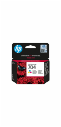 HP 704 Tri-color Original Ink Advantage Cartridge inkoustová náplň 1 kusů Originální Azurová, Purpurová, Žlutá