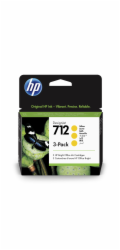 HP 712 3-Pack 29-ml Yellow DesignJet Ink Cartridge