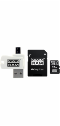 GOODRAM microSDHC karta 16GB M1A4 All-in-one (R:100/W:10 MB/s), UHS-I Class 10, U1 + Adapter + OTG card reader/čtečka