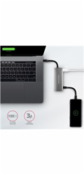 AXAGON HMC-5G2, USB 10Gbps hub, porty 2x USB-A, 2x USB-C, HDMI 4k/60, PD 100W, kabel USB-C 13cm