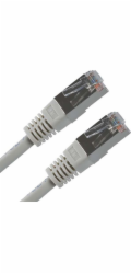 FTP patchcord, Cat.5e, RJ45 M-0,5m, chroniony, szary, economy