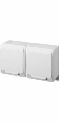 Dvojitá zásuvka ELEKTRO-PLAST HERMES, IP44