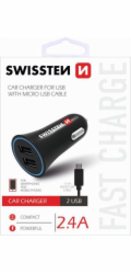 micro USB auto nabíječka  + USB kabel (A