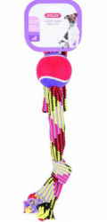 Zolux Rope hračka s tenisovým míčkem, laso 55 cm
