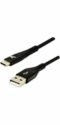 Kabel USB Logo USB-A - USB-C 1 m Černý