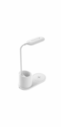 Platinet PDL1930W stolní LED lampa 3W stmívatelná, bezdrátové nabíjení, bílá