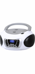 Přehrávač Trevi, CMP 510 DAB WH, přenosné, DAB/DAB+,FM, CD-MP3, CD-R/RW, USB, dálkový ovladač, 230 V nebo baterie 4xC, barva bílá